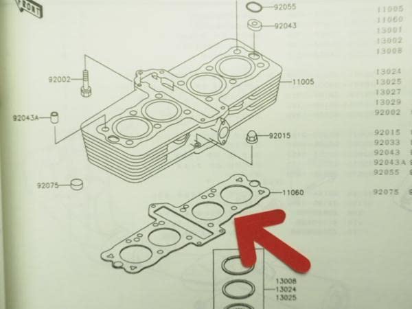 Amazon | ゼファー400 シリンダーベースカバー ガスケット ZR400-C1~C7